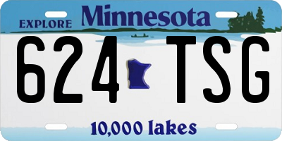 MN license plate 624TSG