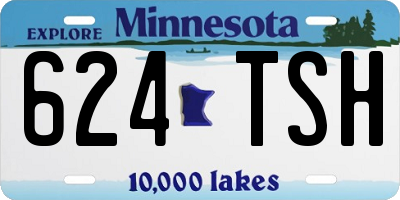 MN license plate 624TSH