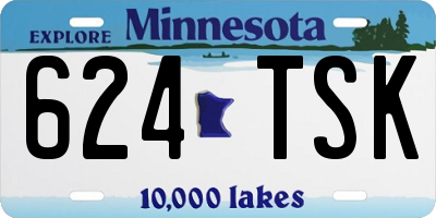 MN license plate 624TSK