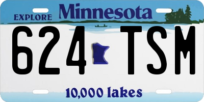 MN license plate 624TSM