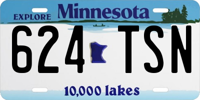 MN license plate 624TSN