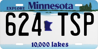 MN license plate 624TSP