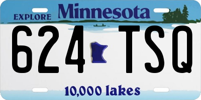 MN license plate 624TSQ