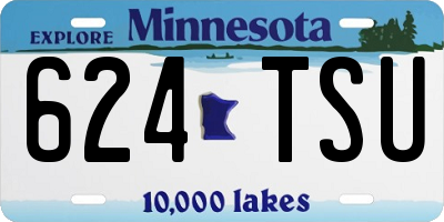MN license plate 624TSU