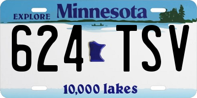 MN license plate 624TSV