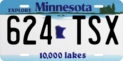 MN license plate 624TSX