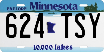 MN license plate 624TSY