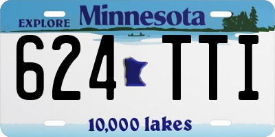 MN license plate 624TTI