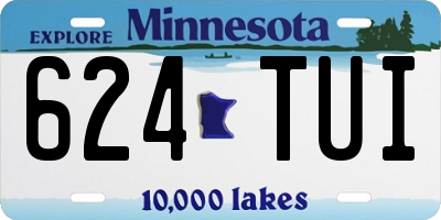 MN license plate 624TUI