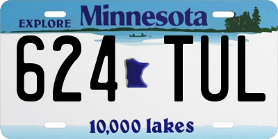 MN license plate 624TUL