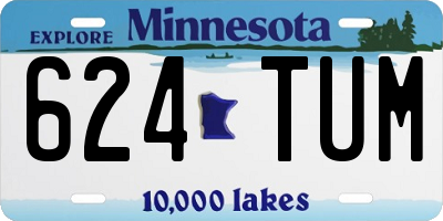 MN license plate 624TUM
