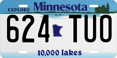 MN license plate 624TUO