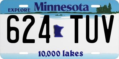 MN license plate 624TUV