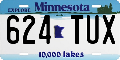 MN license plate 624TUX