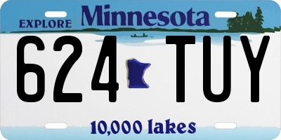 MN license plate 624TUY
