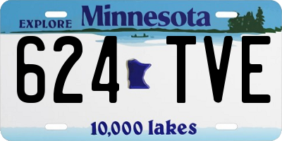 MN license plate 624TVE