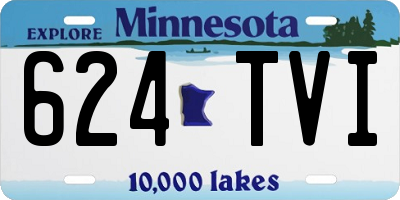 MN license plate 624TVI
