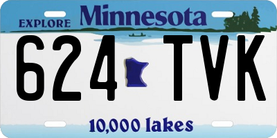MN license plate 624TVK