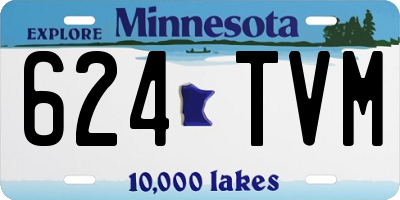 MN license plate 624TVM