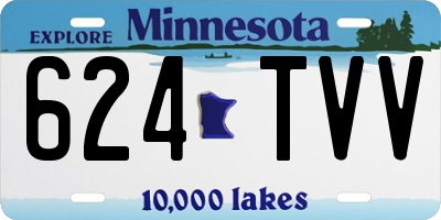 MN license plate 624TVV