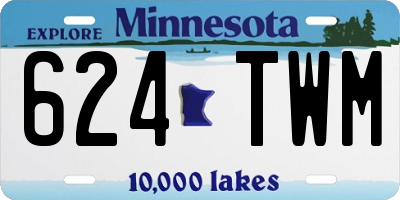 MN license plate 624TWM