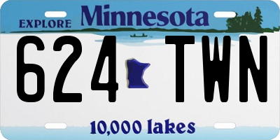 MN license plate 624TWN