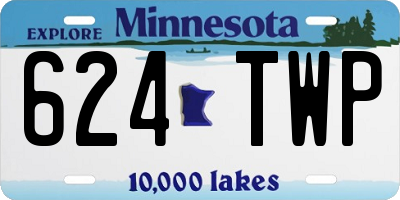 MN license plate 624TWP