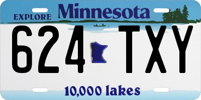 MN license plate 624TXY