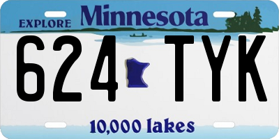 MN license plate 624TYK