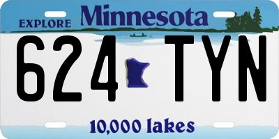 MN license plate 624TYN