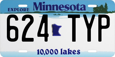MN license plate 624TYP