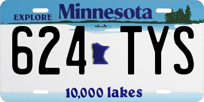MN license plate 624TYS