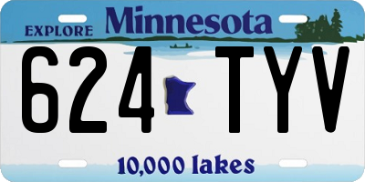 MN license plate 624TYV