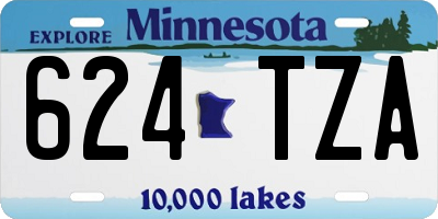MN license plate 624TZA