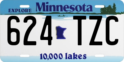 MN license plate 624TZC