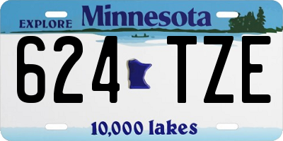 MN license plate 624TZE