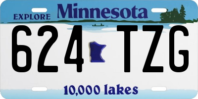MN license plate 624TZG