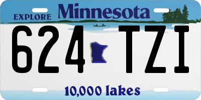 MN license plate 624TZI