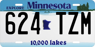 MN license plate 624TZM
