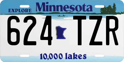 MN license plate 624TZR