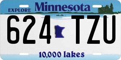 MN license plate 624TZU