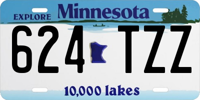 MN license plate 624TZZ