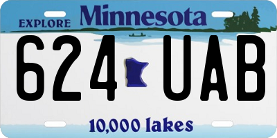 MN license plate 624UAB