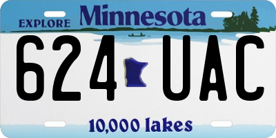 MN license plate 624UAC