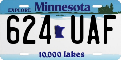 MN license plate 624UAF