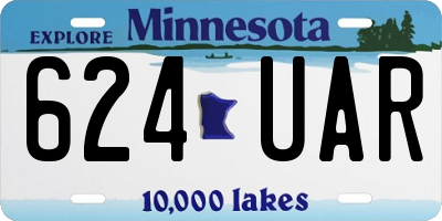 MN license plate 624UAR