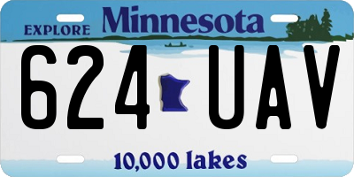 MN license plate 624UAV