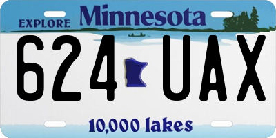 MN license plate 624UAX