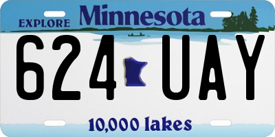 MN license plate 624UAY