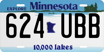 MN license plate 624UBB